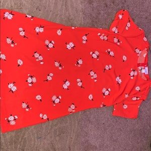 Old navy red floral dress